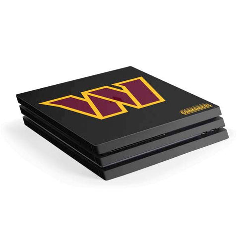 NFL Washington Commanders Black Background PS4 Pro Console Skin